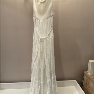 Pink Lily White Jumpsuit medium